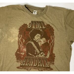 Vintage Jimi‎ Hendrix Shirt Men Sz XL 2005 Band Tour Concert Band Festival Art